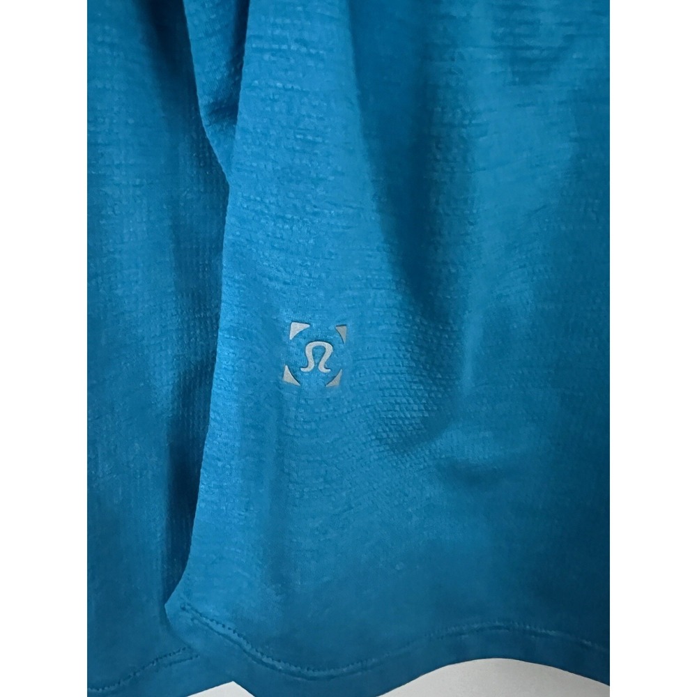 Lululemon Fast Free Reflective Long Sleeve Shirt Heathered aqua marine SZ Large - Picture 5 of 5
